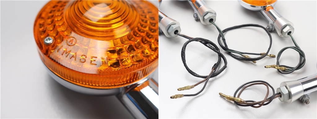 ♪SR400/1JR 純正 ウインカー 1台分 おっぱいレンズ/ショートステー付